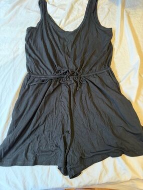 Express Black Sleeveless Scoop-Neck Romper